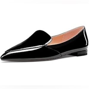 ASOS Glossy vegan Black patent Loafers size 7